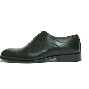 SCARPE UOMO EXTON SHOES STRINGATE ELEGANTI CERIMONIA 1371 100% PELLE NERO