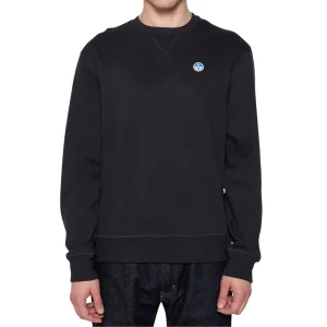 Felpa Uomo Nera con patch logo