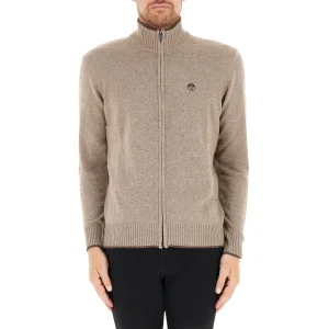 Cardigan Uomo Beige full zip