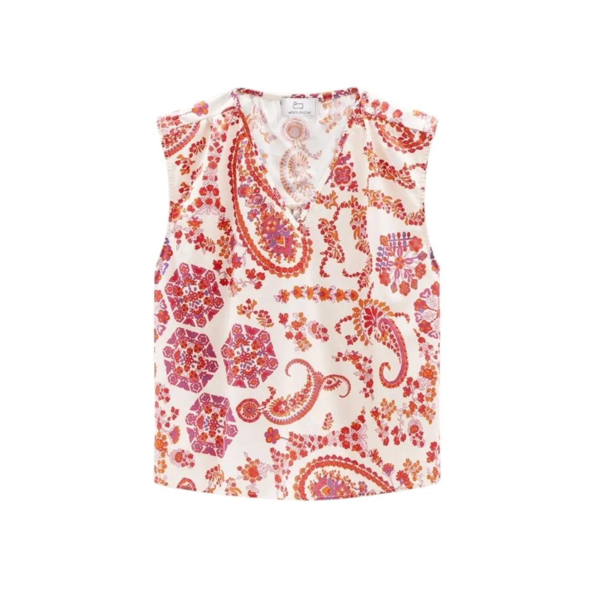 Blusa Donna Rossa senza maniche
