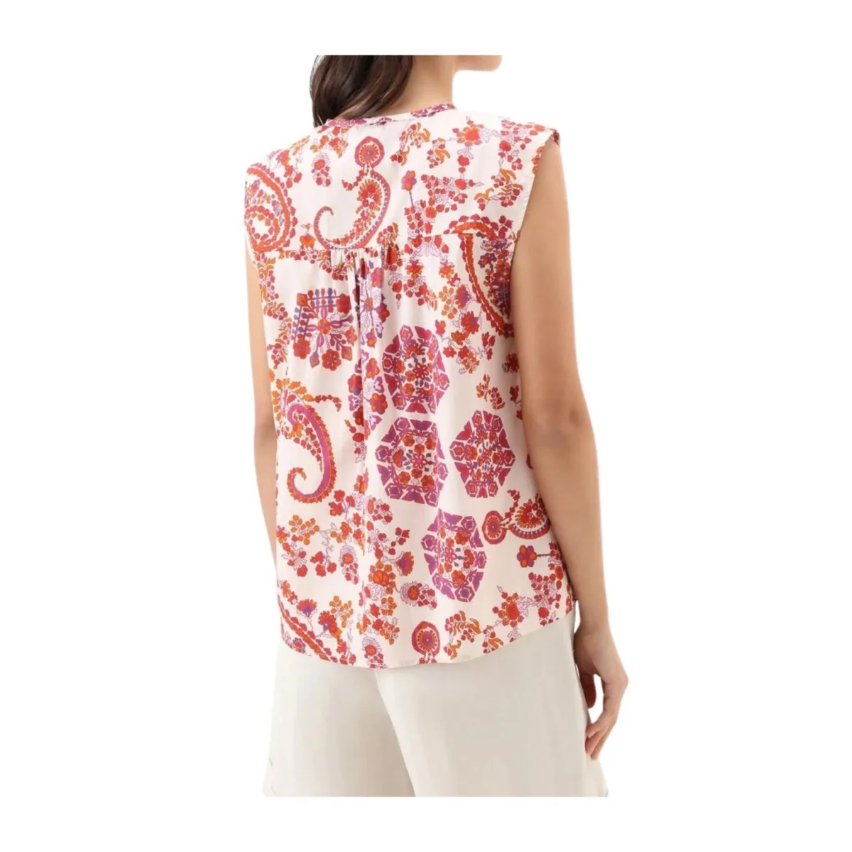 Blusa Donna Rossa senza maniche - immagine 4