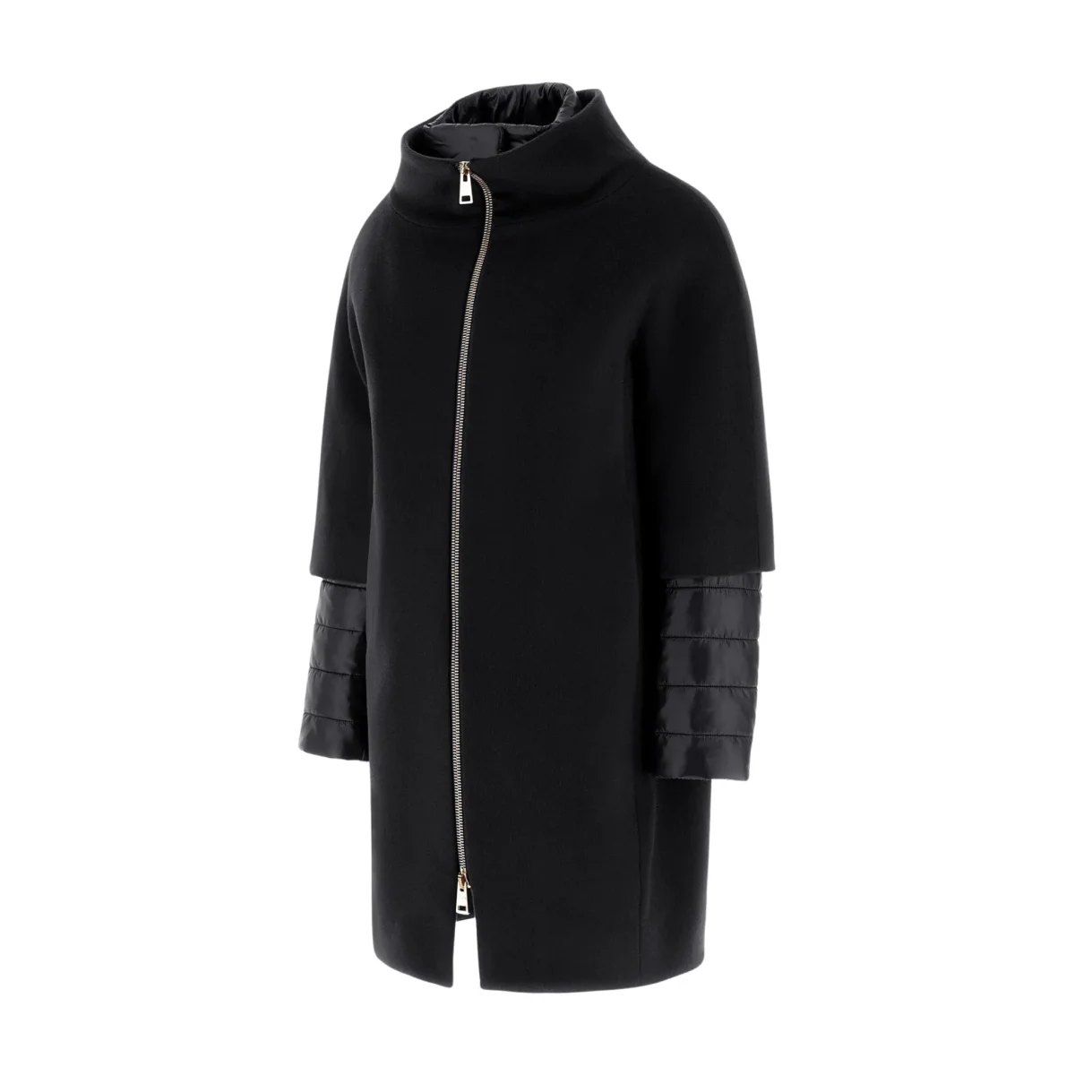 Cappotto Donna Nero in nylon e lana - immagine 4
