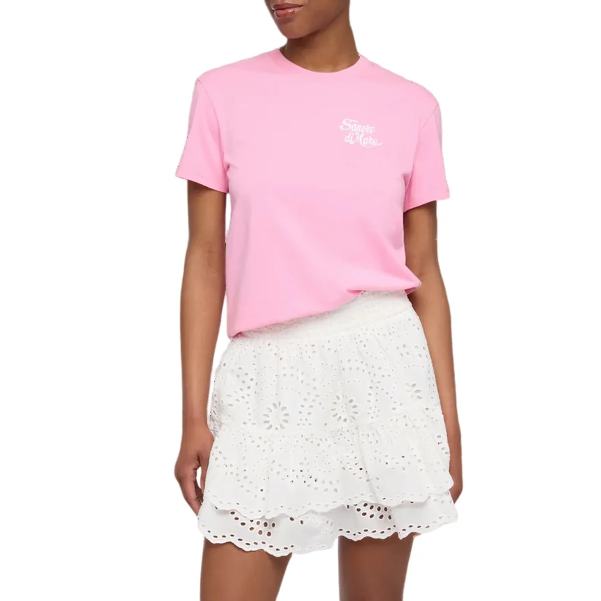 T-shirt Emilie Rosa donna con stampa "Sapore di mare" - immagine 4