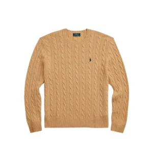 Maglia Uomo intrecciata Cammello