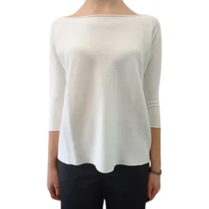 Maglia Donna tinta unita con scollo a barchetta