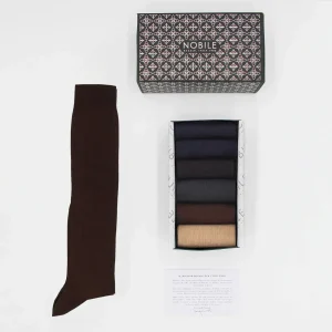 Box Calze lunghe Chiffon in pura Seta di Gelso - 6 paia colori misti