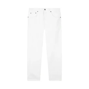 Pantaloni Uomo 5 tasche in tinta unita bianca