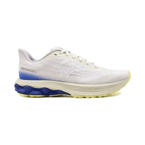 Scarpa Running Wave Skyrise 7 MIZUNO Uomo - Bianca con dettagli blu e gialli